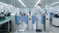 Torniquete de Control de Acceso Industrial ESD - Puerta de Seguridad Antiestática para Cuartos Limpios y Fábricas