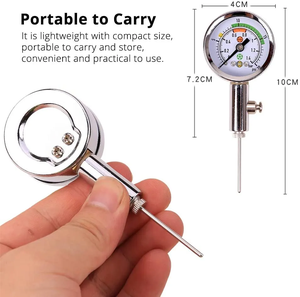 Medidor De Pressão Digital Barômetro De Metal para Basquete Voleibol Futebol Futebol Árbitro Barômetro Air Pressure Gauge - Product Image 6