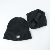 Bonnet de ski unisexe de haute qualité avec patch en caoutchouc de marque, bonnet en tricot pour femme, bonnet en coton pour adulte, doublure en satin de soie