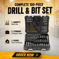 Vollplus VPDBK1002 Ensemble de 100 outils à main pour forets