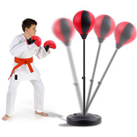 Promotion Sac de frappe sur pied réglable en hauteur pour enfants et adultes, pour fitness et soulagement du stress, avec balle de vitesse et fonction réflexe