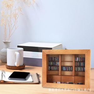Wooden <b>Mini</b> Bookshelf Solid Paulownia Wood Rectangle <b>Desk</b> Decoration For Office Study Storage Organizer Minimalist Design - Product Image 3