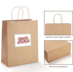 Bolsas de Papel Kraft Ecológicas con Materiales Reciclados, Logotipo Personalizado, Color Marrón, para Comida para Llevar, Promoción, Panadería, Cafetería, Empaque de Alimentos - Product Image 4