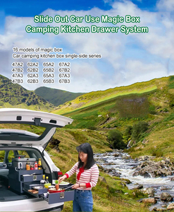 Con cama modificada, viaje, comedor, caravana, cocina móvil, cocina portátil, juego de cocina, caja de almacenamiento de cocina multifuncional - Product Image 2