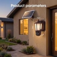 Caméra de cour extérieure solaire LED IP67 personnalisable avec grande fonction IA, vision nocturne HD, surveillance sans fil WiFi à distance