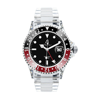 Reloj de Hombre con Correa y Caja Luminosas, Reloj de Moda de 40 mm, Reloj Transparente de Plástico y Aleación, Regalo de Acción de Gracias, Deportivo y Colorido