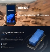 Confiable FYJ F9836 resistente de mano de doble banda WIFI Windows 11 personalizado OEM UHF QR escáner de código de barras PDA colector de datos