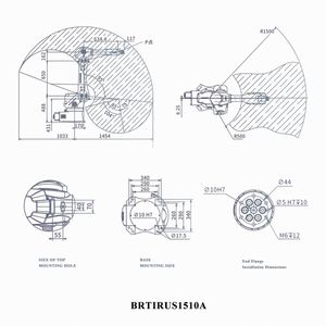 Robot Industrial de 6 Ejes BRTIRUS1510A de Lujo, Fabricado en China, Manipulador Universal con Carga Útil de 10 kg, Brazo Robótico Articulado con Motor PLC - Product Image 3