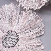 Garniture en dentelle blanche brodée personnalisée de haute qualité, en polyester écologique et durable, pour chaussures et sacs sexy