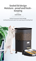 Distributeur automatique de nourriture pour animaux de compagnie ChongxinIOT 4,5 L, double bol, pour chiens et chats, alimenté par batterie, design détachable, programmation d'alimentation, en plastique, étanche
