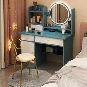 Muebles Decorativos Importados, Juego de Mesa de Maquillaje y <span class=keywords><strong>Cama</strong></span> de Plástico MDF y Pino para Hotel, en Paquete Plano - Product Image 3