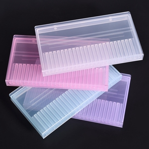 4 Socket Nail <b>Drill</b> <b>Bit</b> Storage <b>Box</b> Plastic Manicure Efile <b>Bit</b> Display Organizer Case Large Capacity Nail Tool Holder for Salon - Product Image 1