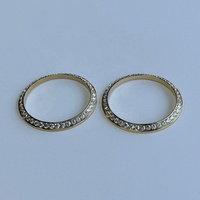 Ghiera per Orologio in Acciaio Inossidabile 316L Completamente Incastonata con Diamanti Rotondi Argentati, Adatta per Orologi Meccanici di Lusso MOD da 41mm