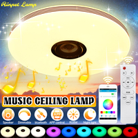 Plafonnier musical moderne, éclairage d'intérieur, lampe de plafond intelligente, lampe de plafond télécommandée