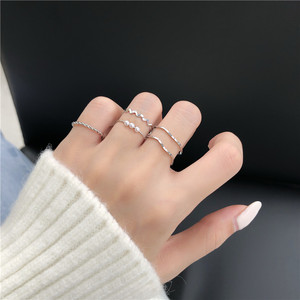 Set di Anelli da Nocche alla Moda Placcati Oro con Conchiglia, Pietra, Sorriso, Cuore e Farfalla, per Matrimoni, Fidanzamenti e Feste, in Lega, Vendita all'Ingrosso dalla Fabbrica - Product Image 5