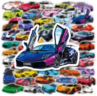 Autocollants de super voitures pour adultes, vinyle résistant personnalisé, autocollants de course imperméables pour bouteilles d'eau, ordinateurs portables, skateboards et casques