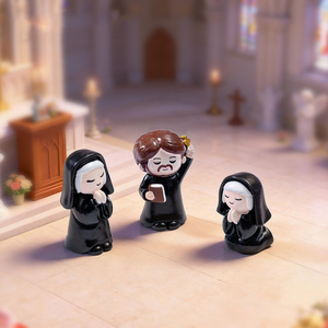 Figurines miniatures en résine peintes à la main, religieuses et prêtres, décorations de bureau, souvenirs religieux, cadeaux – Vente chaude - Product Image 1