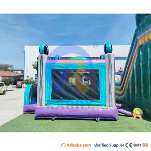 Château gonflable personnalisé pour fêtes, jeux vidéo, avec <span class=keywords><strong>toboggan</strong></span> <span class=keywords><strong>aquatique</strong></span> et sec, coloré - Product Image 3