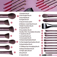 Ensemble de pinceaux de maquillage en vrac BS-MALL, pinceaux synthétiques vegan de qualité supérieure, pinceaux pour fards à paupières, fond de teint, cosmétiques, ensemble de houppettes douces