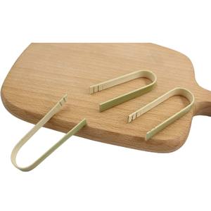 J & M Mini bambu tek kullanımlık maşa 100 adet 4 "tost için çevre dostu dayanıklı Catering büfe veya ev kullanımı için özel logo - Product Image 6