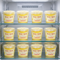 Gobelet à yaourt en plastique imprimé sur mesure de qualité supérieure avec couvercle hermétique, récipient de stockage alimentaire robuste