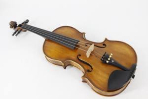 Заводская оптовая продажа, прочная Еловая натуральная 4/4 с пламенем, профессиональная скрипка - Product Image 5