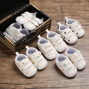 아기 운동화 부드러운 발바닥 실내 미끄럼 캐주얼 신발 수 놓은 스타 0-2 년 소년과 소녀 아기 신발