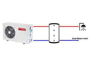 Bomba de Calor IMPOSOL R410A/R134A de 4KW/7KW para Calefacción y Refrigeración de Casas Pequeñas, Bomba de Calor DC para Calefacción - Product Image 5
