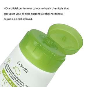 น้ํายาทําความสะอาดผิวหน้าแบบเรียบง่ายทําความสะอาดลึกให้ความชุ่มชื้นอ่อนโยนปรับปรุงผิวไม่มีความตึงเครียด 150 มล. มอยเจอร์ไรเซอร์สีเขียวขนาดปกติ 10,000 - Product Image 4