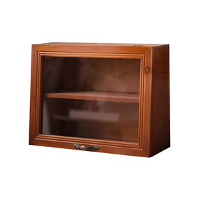 WOQI Factory Rectangle Classic Large Capacity 2-Layer Dustproof Wooden Display Cabinet with Transparent Window for Food <b>Storage</b> - Product Image 1