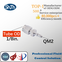 Acoplamiento Macho de Alta Presión Tipo Swagelok Serie QM de Acero Inoxidable 316 para Medios de Aceite, Gas y Agua, ASME, ANSI, API, ASTM
