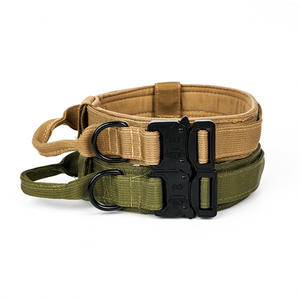 Aanpassen Zware Verstelbare Duitse Herder Nylon Tactisch Uitlopende Hond Halsbanden Hondenhalsband - Product Image 1