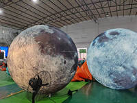 Planète publicitaire personnalisée pour l'espace sur le thème de fête Air Terre Ballon lanterne phœbe lune géante gonflable avec led