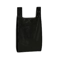 Sacs Plastiques Personnalisés de Qualité Supérieure Noirs, Type T-shirt, pour Courses, Fabriqués sur Mesure avec Logos