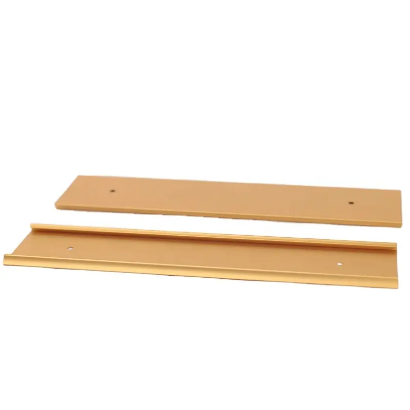 Alumínio Office Desk Top Impressão Conteúdo Name Plate Holder-Wall -Gold 2*10
