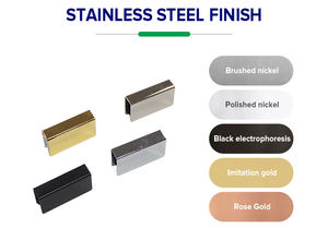 Charnière de porte de douche à pince en verre moderne en acier inoxydable - Product Image 5