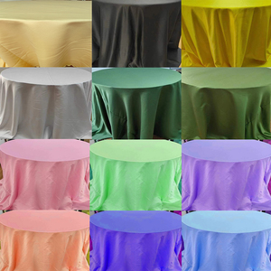 S026-high Quality Wholesale 132 Inch Round <strong>Rectangle</strong> Plain Matte Labour Satin <strong>Tablecloth</strong> Covers for Weddings Events Party - Product Image 5