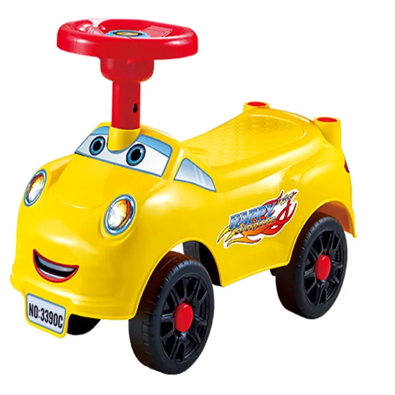 Toptan bebek arabası yo-yo dört tekerlekli oyuncak araba bebek scooter binmek oturmak denge çocuk oyuncak salıncak araba itme el ile mutlu bebek