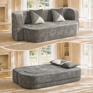 [Stock en EE. UU.] Sofá Cama Eggshell de 78.74" Convertible sin Estructura con Tela de Felpa Suave, <span class=keywords><strong>5</strong></span> <span class=keywords><strong>Colores</strong></span>, Envío Nacional en EE. UU., MOQ 1 - Product Image 5