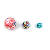 Perles rondes en résine plastique scintillantes de 16 mm pour DIY, fabrication artisanale, stylos à perles, chaînes de téléphone portable, bracelets, colliers et accessoires