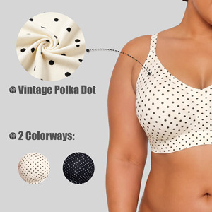 Soutien-gorge sans couture pour femmes, taille XXL, à pois, sans armatures, respirant et confortable - Product Image 2