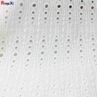Vente chaude RXF0587 oeillet coton personnalisé prix de gros tissu de broderie avec des trous pour les femmes