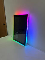 Monitor Layar Sentuh Lcd 10 Poin 32 Inci Kapasitif 18.5 19 21.5 24 27 Layar Sentuh dengan Bingkai Lampu Strip Led