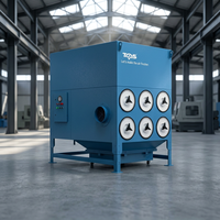 Collecteur de poussière industriel mobile à cartouche filtrante avec nettoyage par impulsions pour purificateur de fumée de découpe laser