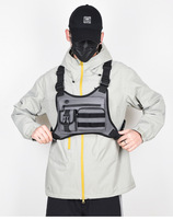 Sac de poitrine tactique multifonctionnel, sac de voyage, de cyclisme, de course à pied, de motard, sac à bandoulière grande capacité, sac de sport extérieur, sac gilet réfléchissant