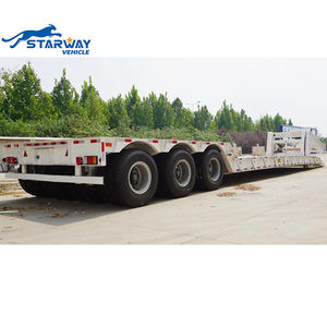 6/<span class=keywords><strong>8</strong></span> essieux robuste chargeur surbaissé Semi remorque 60/80/100 <span class=keywords><strong>tonnes</strong></span> capacité pelle Transport étape chute pont Lowbed camion remorques - Product Image 4