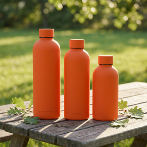 ขวดน้ำสแตนเลสสุญญากาศสีพื้นแบบขายส่งสำหรับใช้กีฬาแบบพกพา - Product Image 1