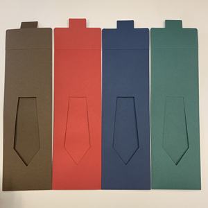 Sacs en papier kraft avec logo personnalisé pour hommes cravate emballage enveloppe style PVC transparent fenêtre avec ruban artisanat sacs en papier - Product Image 3