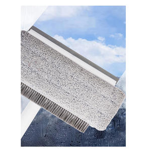 Manche de vadrouille en acier inoxydable, nettoyeur de <span class=keywords><strong>sol</strong></span> et vadrouille auto-grattants, vadrouille plate avec balayeuse et plumeau - Product Image 3