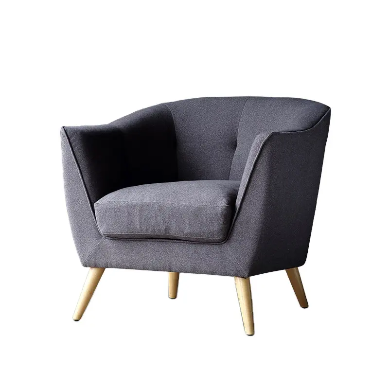 İtalya tarzı Modern kumaş rahatlatıcı yuvarlak kol kanepe sandalye